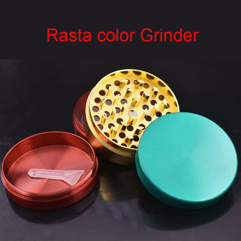 Wholesale 50mm 4layer Rasta Newest colorful Herb Spice Crusher Grinders Zinc Alloy Metal Custom tobacco Grinder for smoking
Wholesale 50mm 4layer Rasta Newest colorful Herb Spice Crusher Grinders Zinc Alloy Metal Custom tobacco Grinder for smoking