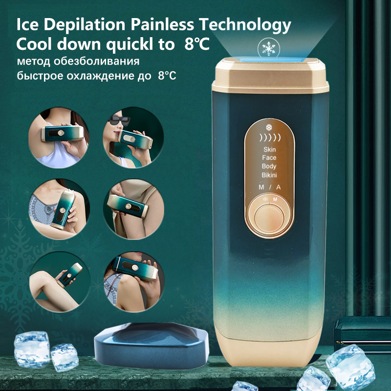 Epilator IPL Hair Removal Ice Cooling Laser Epilator Women Depilatory Permanent Painless Hair Remover Depiladora Professional Depilation 230215
Epilator IPL Hair Removal Ice Cooling Laser Epilator Women Depilatory Permanent Painless Hair Remover Depiladora Professional Depilation 230215