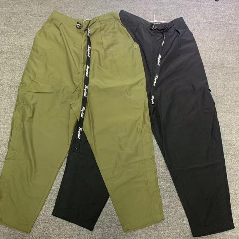 Men's Pants Solid Color Kapital Men Women 1:1 High Quality Multi Buttoned Overalls Youth Fashion Straight Cylinder Motion Trousers
