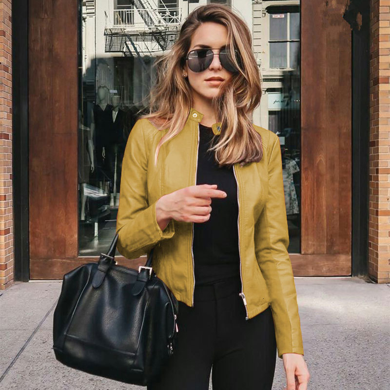 Womens Faux Leather product autumn and winter womens fashion PU leather suit jacket learher coats plus size clothing for women 5XL 230216