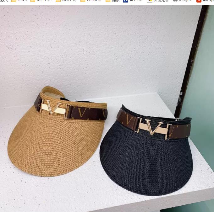 Straw Sun Visors Hats Classic Designer Summer Cap Women Men Casquette Metal Letter Wide Brim Sports Visor Top Empty Caps Hats Mens Bucket Hat Summer Beachwear, Black
Straw Sun Visors Hats Classic Designer Summer Cap Women Men Casquette Metal Letter Wide Brim Sports Visor Top Empty Caps Hats Mens Bucket Hat Summer Beachwear, Black