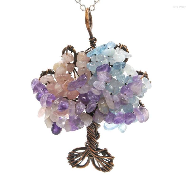 Pendant Necklaces Healing Chakra Tree Of Life Necklace Irregular Rock Chips Quartz Wire Wrap Natural Crystal Jewelry For Women Men
Pendant Necklaces Healing Chakra Tree Of Life Necklace Irregular Rock Chips Quartz Wire Wrap Natural Crystal Jewelry For Women Men