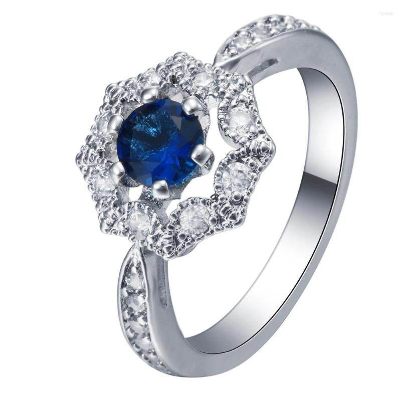 Wedding Rings Hainon Luxury Blue Crystal Flower For Women Engagement Silver Color Ring Size 7-9 Unique Finger Jewelry
Wedding Rings Hainon Luxury Blue Crystal Flower For Women Engagement Silver Color Ring Size 7-9 Unique Finger Jewelry