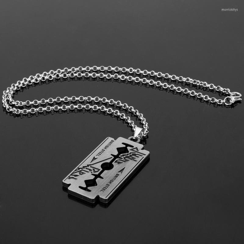 Pendant Necklaces British Rock Band Judas Pride Blade Necklace Personality Creative Razor Jewelry