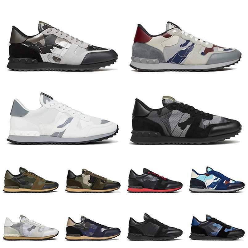 designer mens casual shoes luxury sneakers brand rockrunner sneaker in camouflage mesh breathable cloud white black navy blue men trainers sports 38-45JQV4
