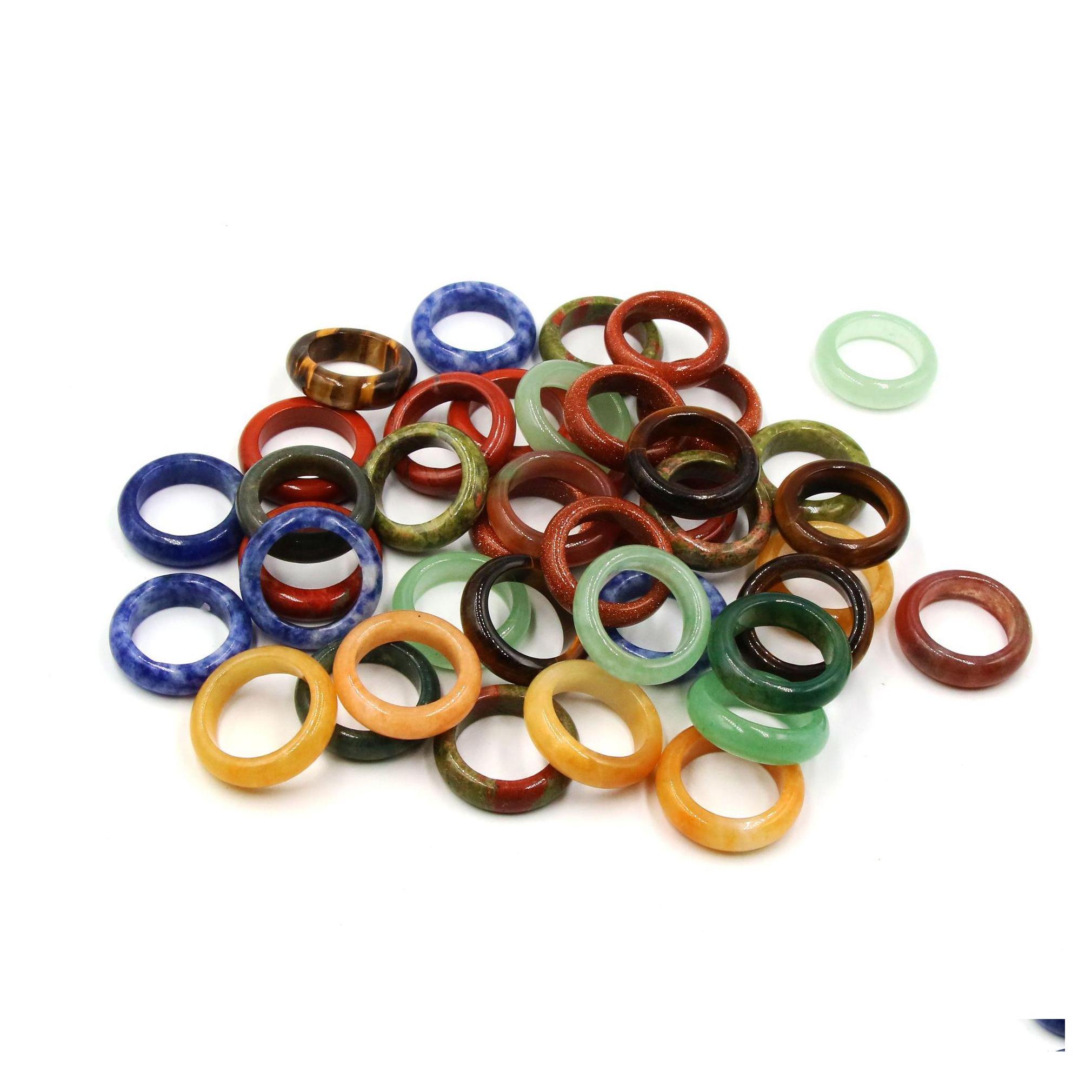 Band Rings Natural Crystal Stone Ring Green Black Onyx Tiger Eye Sodalite Jewelry Finger For Women Men Sexyhanz Drop Delivery Dh9To
Band Rings Natural Crystal Stone Ring Green Black Onyx Tiger Eye Sodalite Jewelry Finger For Women Men Sexyhanz Drop Delivery Dh9To