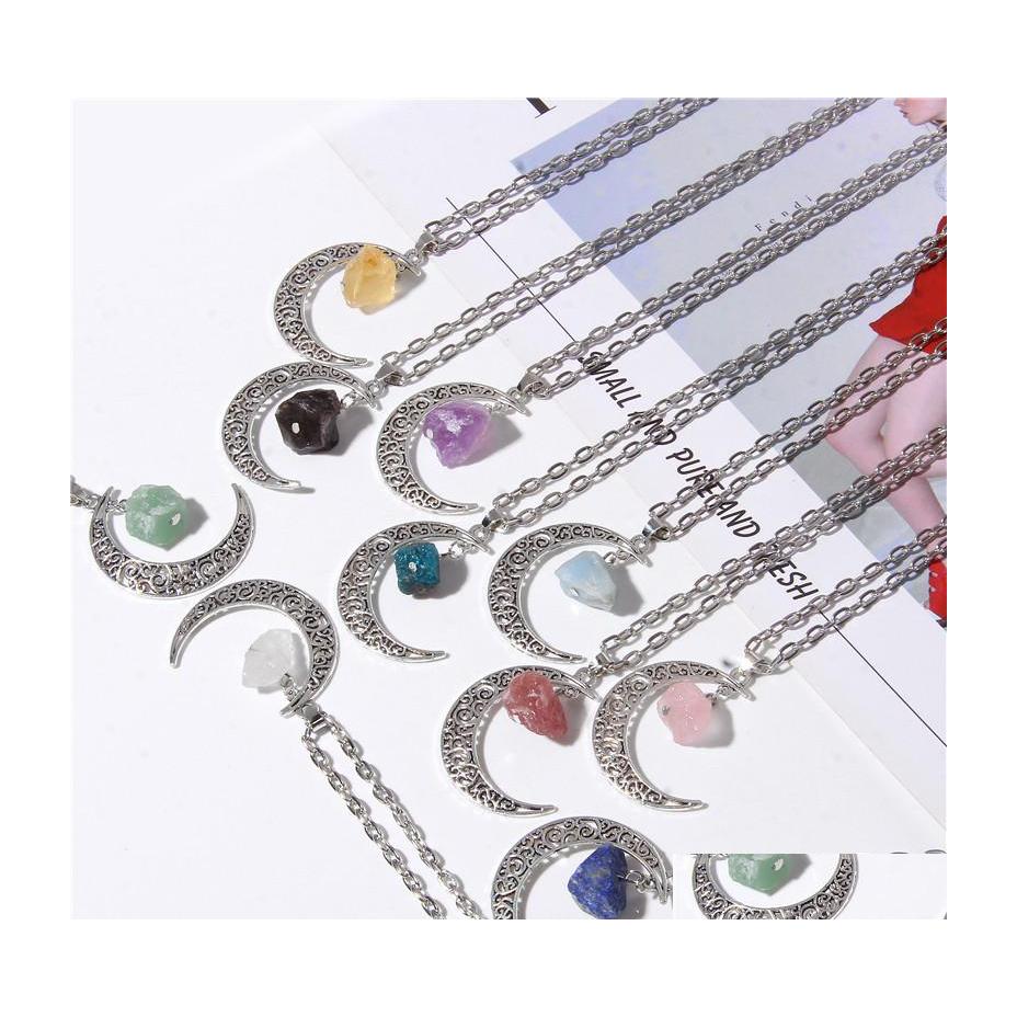 Pendant Necklaces Natural Crystal Rough Stone Necklace Design Versatile Sier Moon Women Gif Sexyhanz Drop Delivery Jewelry Pendants Dhqli
Pendant Necklaces Natural Crystal Rough Stone Necklace Design Versatile Sier Moon Women Gif Sexyhanz Drop Delivery Jewelry Pendants Dhqli