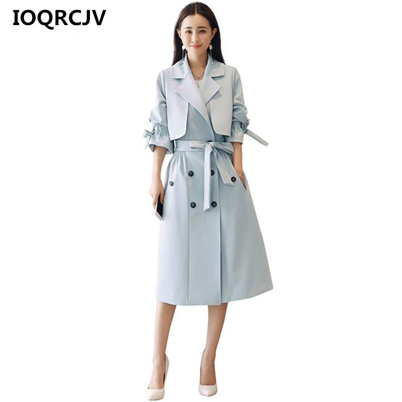 Women' Trench Coats Women Coat 2023 Autumn Elegant Casual Long Sleeve Windbreaker Female Slim Double Breasted With Belt Outerwear R225, Light blue
Women' Trench Coats Women Coat 2023 Autumn Elegant Casual Long Sleeve Windbreaker Female Slim Double Breasted With Belt Outerwear R225, Light blue