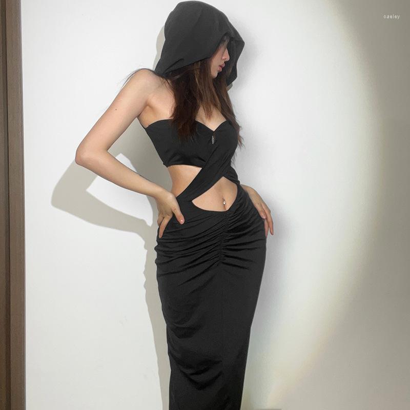 Casual Dresses Gaono Sexy Women' Summer Long Skinny Hooded Dress Black Sleeveless Backless Hollow Out Clubwear Streetwear
Casual Dresses Gaono Sexy Women' Summer Long Skinny Hooded Dress Black Sleeveless Backless Hollow Out Clubwear Streetwear
