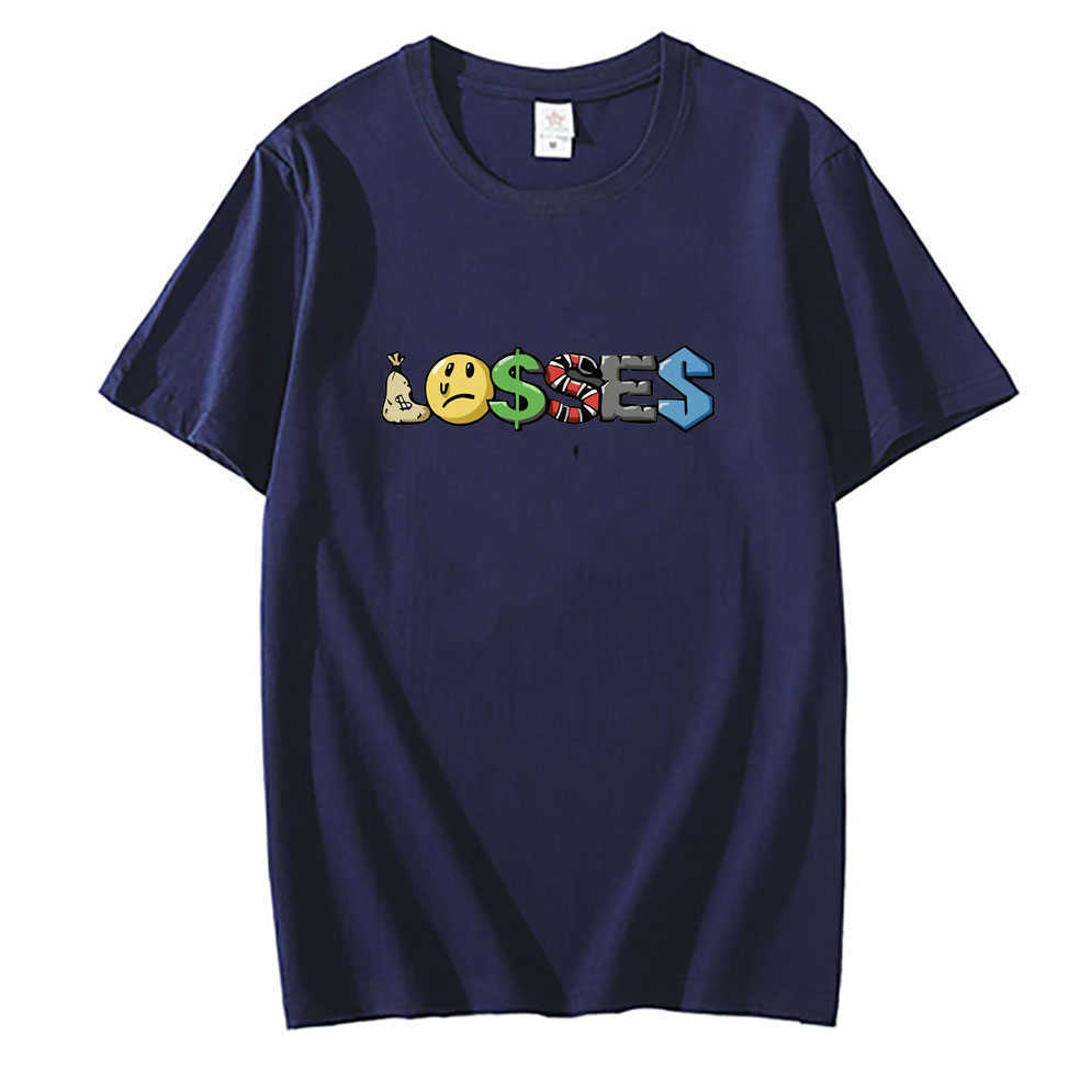 Men's T-Shirts Best Selling Lil Tjay Merch Losses Graphic Print Tshirts Hip Hop Men Women Fashion Oversized Tshirt Rapper Men's Regular Tees
