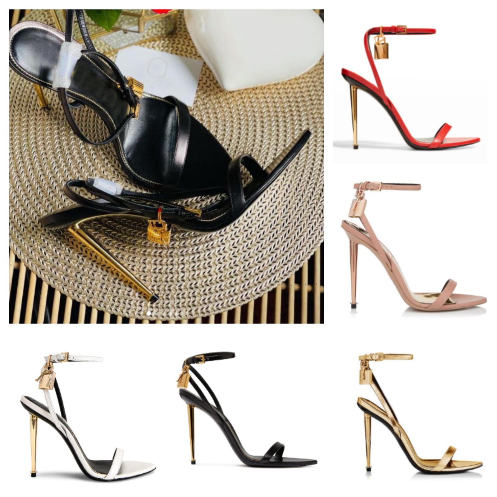 23S Brand Woman Sandal Queen shoes TOM-sandal Padlock Metallic Leather Sandals pointed toe naked sandals luxury designer high heeled women shoe, 10
23S Brand Woman Sandal Queen shoes TOM-sandal Padlock Metallic Leather Sandals pointed toe naked sandals luxury designer high heeled women shoe, 10