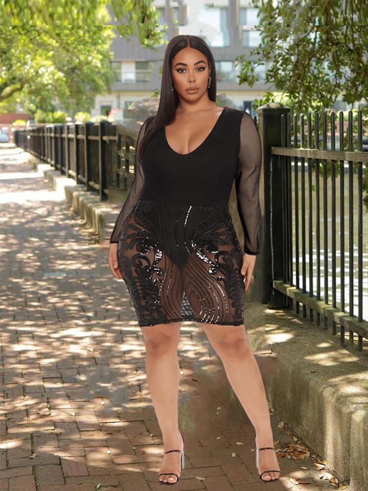 Plus Size Dresses Year's Dress Embroidered Beads Bodycon Sexy Short With Transparent Sleeves Ladies Elegant 3xl, Black
Plus Size Dresses Year's Dress Embroidered Beads Bodycon Sexy Short With Transparent Sleeves Ladies Elegant 3xl, Black