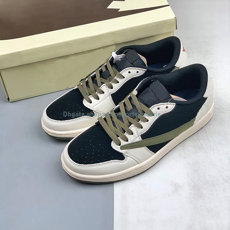 New Release Basketball Shoes Latest Traviscotts X 1 Low OG Olive Sail Universit…