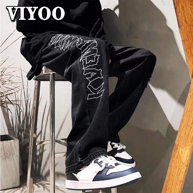 Men's Jeans Women Hip Hop Male Black Printed Y2K Baggy Man Retro Vintage Denim Pants Straight Trousers Wide Leg For Men 230216
Men's Jeans Women Hip Hop Male Black Printed Y2K Baggy Man Retro Vintage Denim Pants Straight Trousers Wide Leg For Men 230216