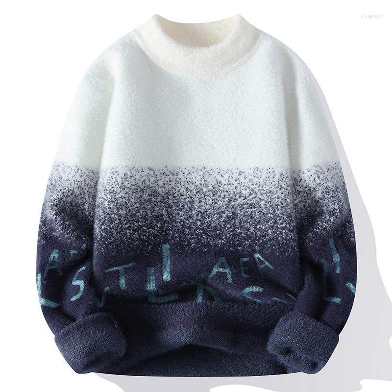 Men's Sweaters #5873 Winter Mohair Men's Spliced Color Warm Thick Harajuku Male Basic Knit Pullovers Letters, Green
Men's Sweaters #5873 Winter Mohair Men's Spliced Color Warm Thick Harajuku Male Basic Knit Pullovers Letters, Green