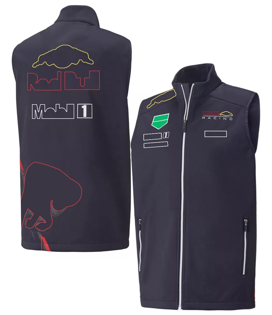 2023 F1 Racing Zipper Vest Jacket New Formula 1 Team Sleeveless Jackets Same Fans Plus Size Casual Sweatshirt Tops Jersey Custom free shipping