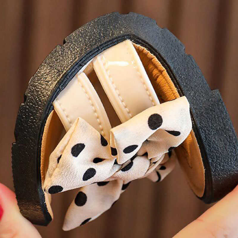 Slipper 2022 New Bow Flats Open Toe Slide Sandals Non-slip Flip Flops Children Home Slippers Kids Girls Summer Cute Beach Slippers Shoe W0217