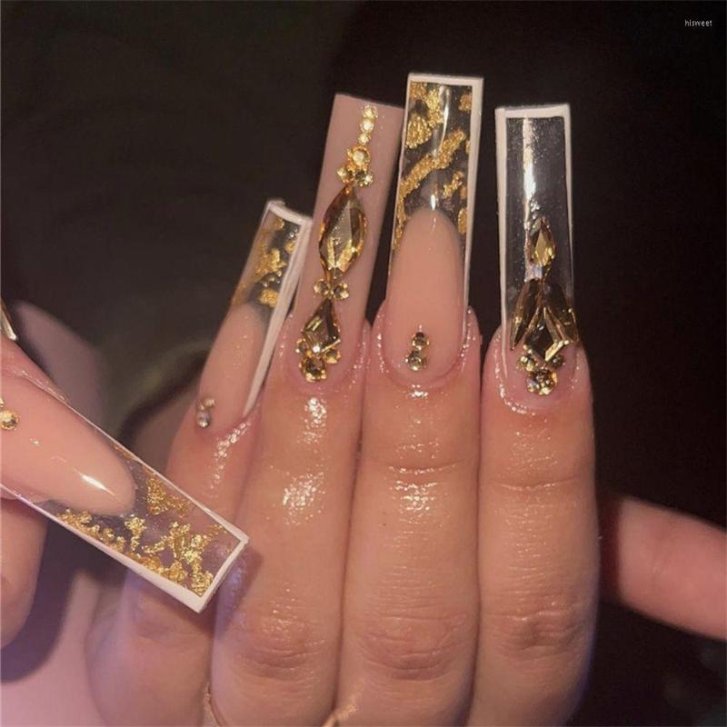 False Nails 24pcs/Box Detachable Coffin Nail Wearable Rhinestone Ballerina Fake Full Cover Tips Press On Manicure Tool, Z-221
False Nails 24pcs/Box Detachable Coffin Nail Wearable Rhinestone Ballerina Fake Full Cover Tips Press On Manicure Tool, Z-221