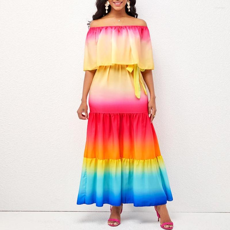 Casual Dresses MISSJOY Women Fashion Off Shoulder Tube Top Wear A Belt Tie Dye Elegant High Waist Swing Ruffle Party Chiffon Maxi Dress, Mixed color
Casual Dresses MISSJOY Women Fashion Off Shoulder Tube Top Wear A Belt Tie Dye Elegant High Waist Swing Ruffle Party Chiffon Maxi Dress, Mixed color
