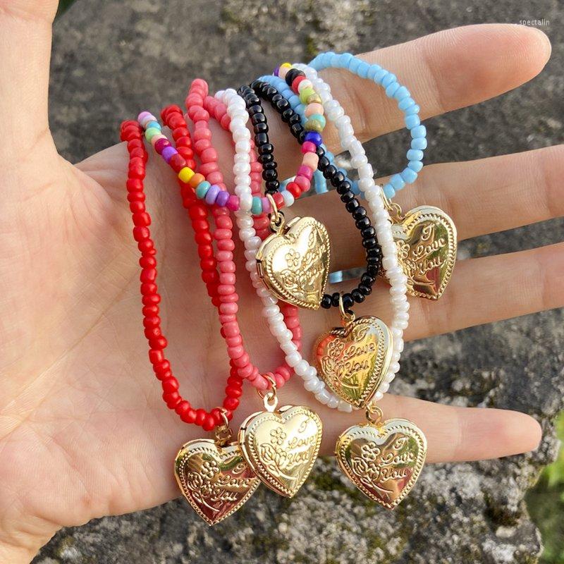 Choker Sweet Jewelry Necklace Simple Design Small Beads Women Gifts Colorful Boho Style Gold Heart Necklaces Pendants
Choker Sweet Jewelry Necklace Simple Design Small Beads Women Gifts Colorful Boho Style Gold Heart Necklaces Pendants