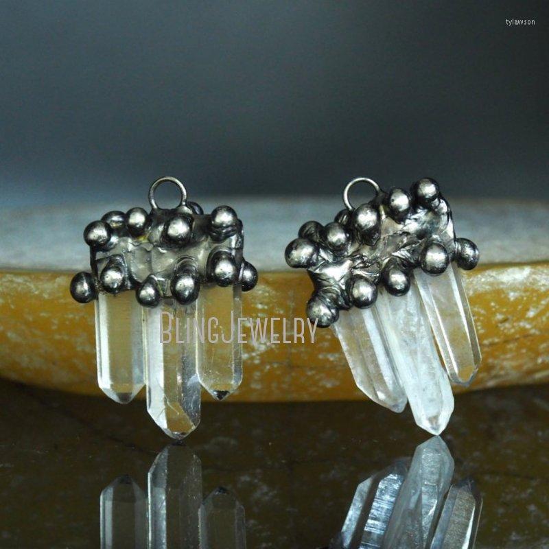 Pendant Necklaces PM43712 Triple Quartz Crystal Natural Clear Point Talisman Jewelry GUnblack Soldered
Pendant Necklaces PM43712 Triple Quartz Crystal Natural Clear Point Talisman Jewelry GUnblack Soldered