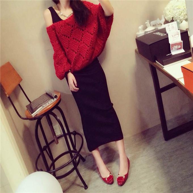 Work Dresses Women 2pcs Loose Stretch Long Sleeve Knitted Sweater Solid Maxi Tide Casual Plain Tops And Set, Red
Work Dresses Women 2pcs Loose Stretch Long Sleeve Knitted Sweater Solid Maxi Tide Casual Plain Tops And Set, Red