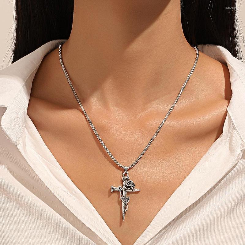 Choker Vintage Thorn Rose Long Sweater Chain For Women Flower Cross Pendant Necklaces Fashion Jewelry Gift
Choker Vintage Thorn Rose Long Sweater Chain For Women Flower Cross Pendant Necklaces Fashion Jewelry Gift