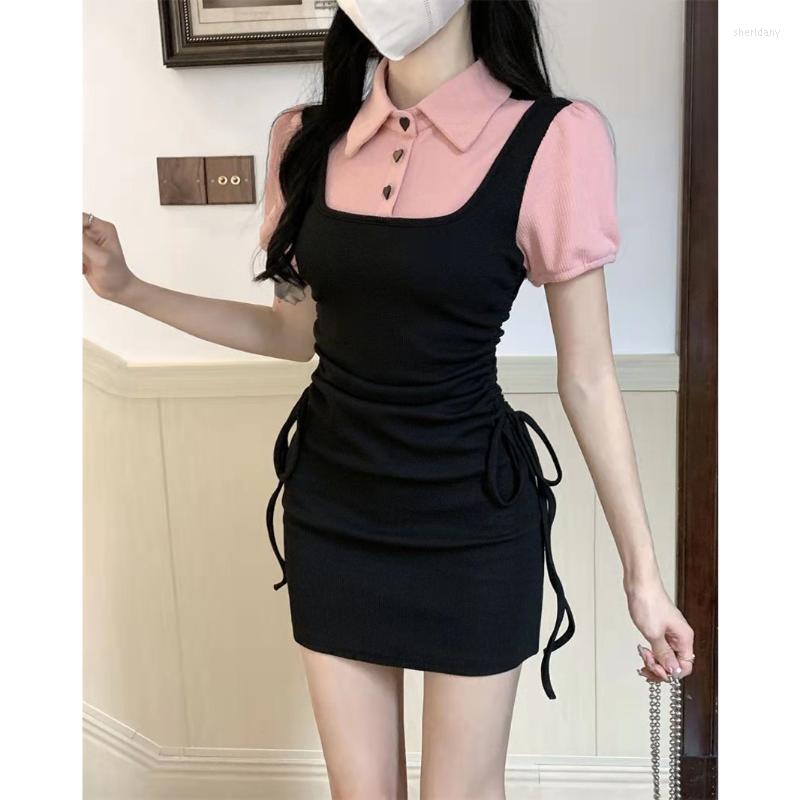 Casual Dresses Korean Style Kawaii Pink Black Mini Dress Women Harajuku Short Sleeve Fashion Clothes Streetwear
Casual Dresses Korean Style Kawaii Pink Black Mini Dress Women Harajuku Short Sleeve Fashion Clothes Streetwear