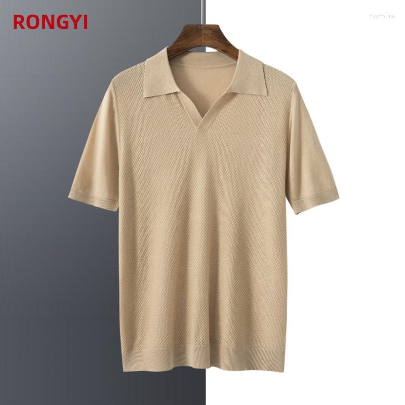 Men' Polos RONGYI Spring And Autumn Men' Lapel Pullover T-Shirt Polo Neck Knitted Short-Sleeved Mulberry Silk Leisure Cashmere Sweater, Beige
Men' Polos RONGYI Spring And Autumn Men' Lapel Pullover T-Shirt Polo Neck Knitted Short-Sleeved Mulberry Silk Leisure Cashmere Sweater, Beige