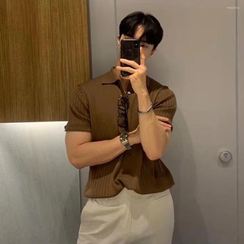 Men's T Shirts Men Vintage Knit Polo Shirt Solid Color Summer T-Shirt Thin Turn-Down Collar Loose Short Sleeve Tee Korean Style Fashion, Black
Men's T Shirts Men Vintage Knit Polo Shirt Solid Color Summer T-Shirt Thin Turn-Down Collar Loose Short Sleeve Tee Korean Style Fashion, Black
