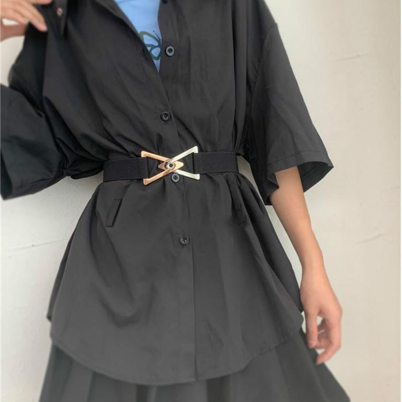 Belts Brand High-quality Designer Triangle To Buckle Waist Seal Fashion Dress Coat Women Belt Elastic Thin Gold Chain BeltBelts, Black
Belts Brand High-quality Designer Triangle To Buckle Waist Seal Fashion Dress Coat Women Belt Elastic Thin Gold Chain BeltBelts, Black