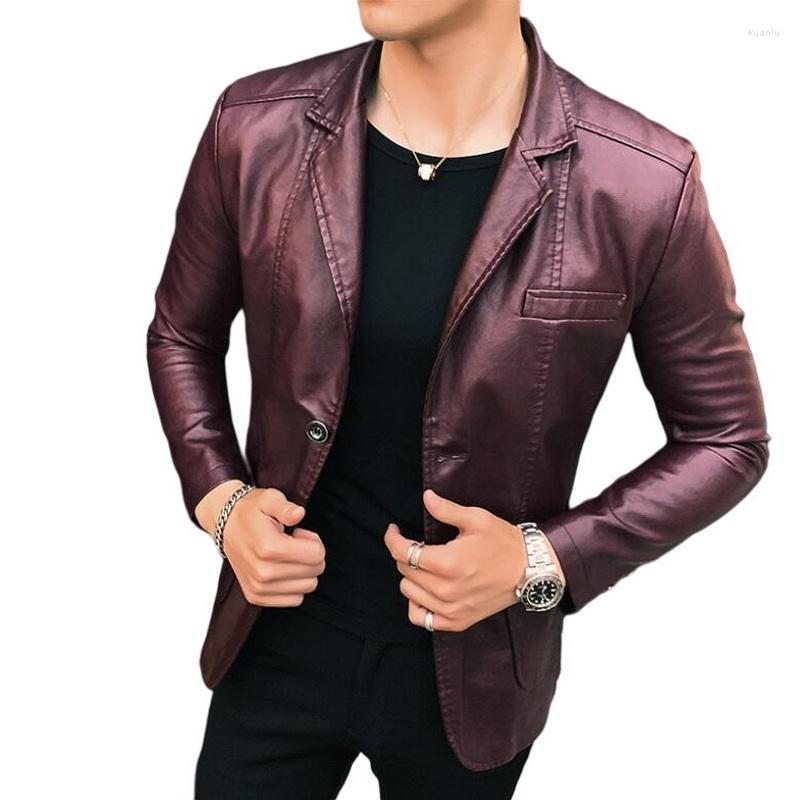 Men's Fur High-Quality Leather Jacket Men Slim-Fit Faux Blazers Business Suit, Red thick
Men's Fur High-Quality Leather Jacket Men Slim-Fit Faux Blazers Business Suit, Red thick