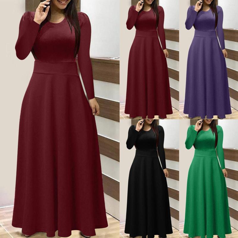 Casual Dresses Women Solid Long Sleeve Round Neck Dress Big Swing Sundress Short Athletic Sundresses, Black
Casual Dresses Women Solid Long Sleeve Round Neck Dress Big Swing Sundress Short Athletic Sundresses, Black