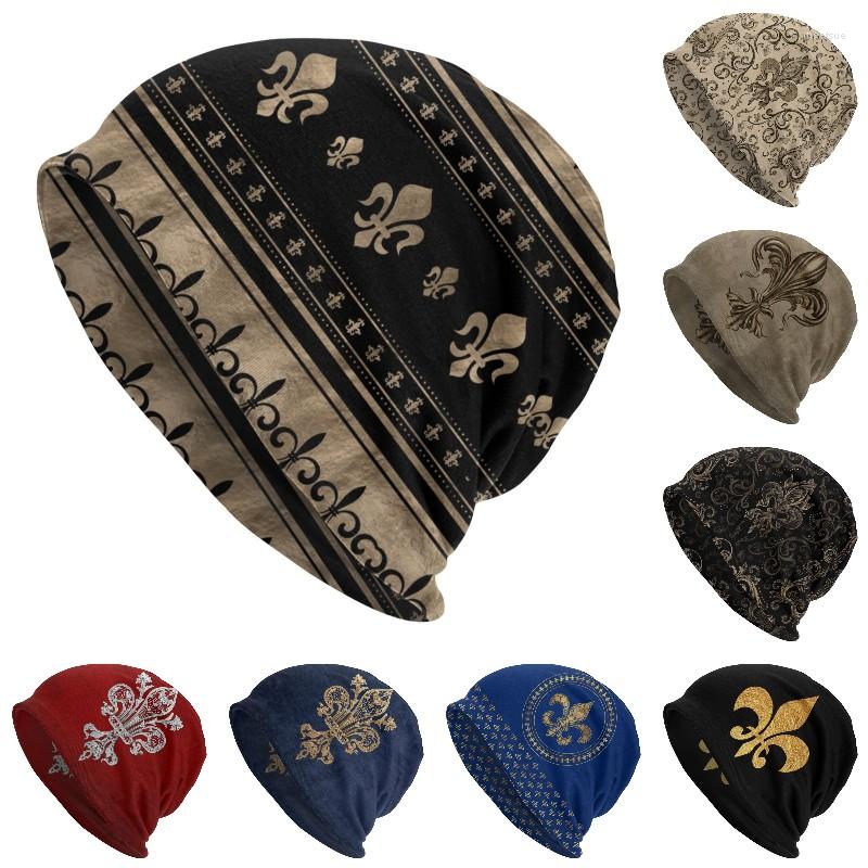 Berets Luxury Fleur De Lis Black And Gold Beanies Cap For Unisex Street Winter Knitted Hat Adult Lily Flower Fleur-De-Lys Bonnet Hats
Berets Luxury Fleur De Lis Black And Gold Beanies Cap For Unisex Street Winter Knitted Hat Adult Lily Flower Fleur-De-Lys Bonnet Hats
