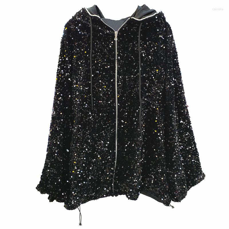 Women's Jackets Fashion Sequined Ladies Jacket Models Casual Zipper Long Sleeve Loose Women's Cardigan 2023 Autumn And Winter, Black
Women's Jackets Fashion Sequined Ladies Jacket Models Casual Zipper Long Sleeve Loose Women's Cardigan 2023 Autumn And Winter, Black