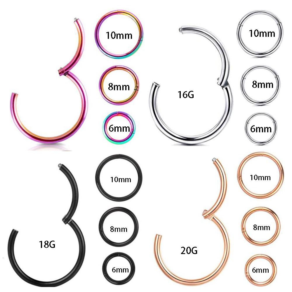 Navel Bell Button Rings 16G 18G Hinged Clicker Nose Hoop Steel Helix Cartilage Daith Tragus Sleeper Earrings Body Piercing Improved 230216
Navel Bell Button Rings 16G 18G Hinged Clicker Nose Hoop Steel Helix Cartilage Daith Tragus Sleeper Earrings Body Piercing Improved 230216