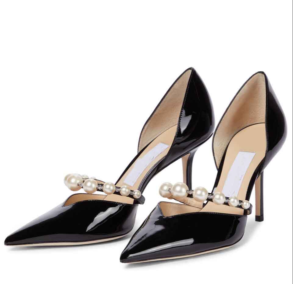 New Elegant Bridal Wedding Dress Shoes Aurelie Pumps Lady Sandals Pearls Strap Luxury Brands Pointed Toe High Heels Women's Black Walking Shoe With Box,EU35-42
New Elegant Bridal Wedding Dress Shoes Aurelie Pumps Lady Sandals Pearls Strap Luxury Brands Pointed Toe High Heels Women's Black Walking Shoe With Box,EU35-42