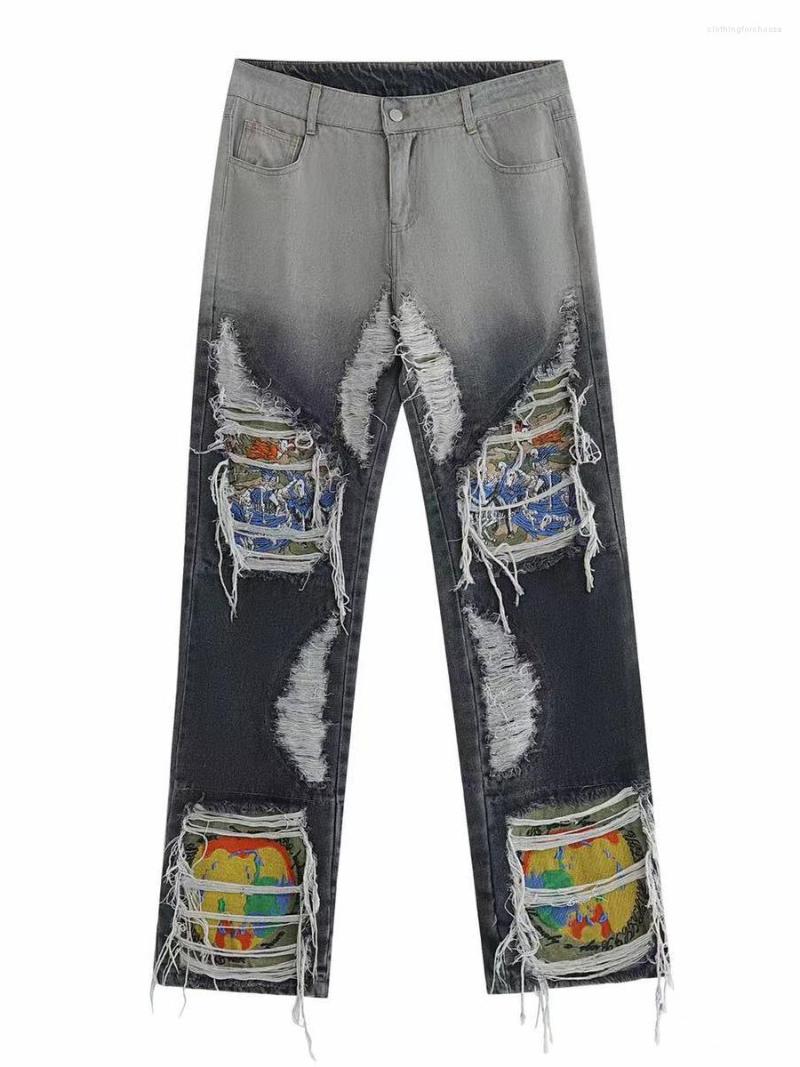 Men' Jeans Hole Hip Hop Men' Retro High Street Embroidery Funny Deign Casual Loose Harajuku Oversized Pants Men Women, Blue
Men' Jeans Hole Hip Hop Men' Retro High Street Embroidery Funny Deign Casual Loose Harajuku Oversized Pants Men Women, Blue