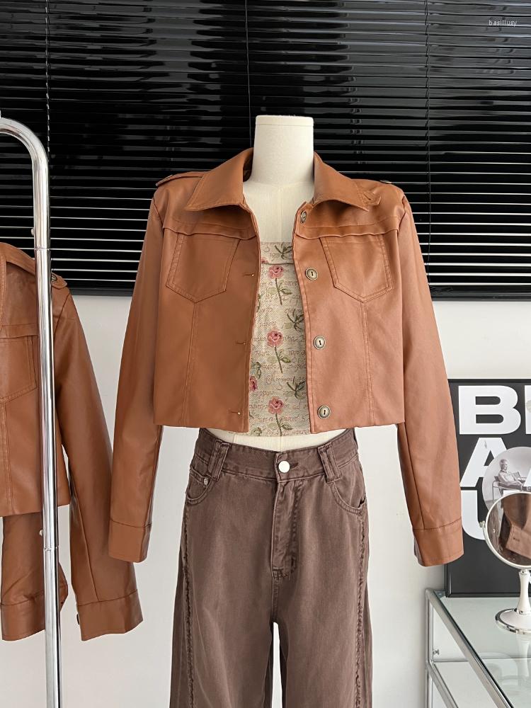 Women' Leather FTLZZ Spring Autumn Moto Biker Short Pu Coat Women Fashion Lapel Single Breasted Faux Jacket Lady Vintage Outwear, Black
Women' Leather FTLZZ Spring Autumn Moto Biker Short Pu Coat Women Fashion Lapel Single Breasted Faux Jacket Lady Vintage Outwear, Black