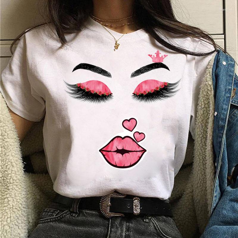 Women' T Shirts Fashion Women Shirt Flower Eye Lashs Heart Mouth Print Graphic T-shirt Female Cute Short Sleeve Tops Tee Summer T-shirts, Wt0620
Women' T Shirts Fashion Women Shirt Flower Eye Lashs Heart Mouth Print Graphic T-shirt Female Cute Short Sleeve Tops Tee Summer T-shirts, Wt0620