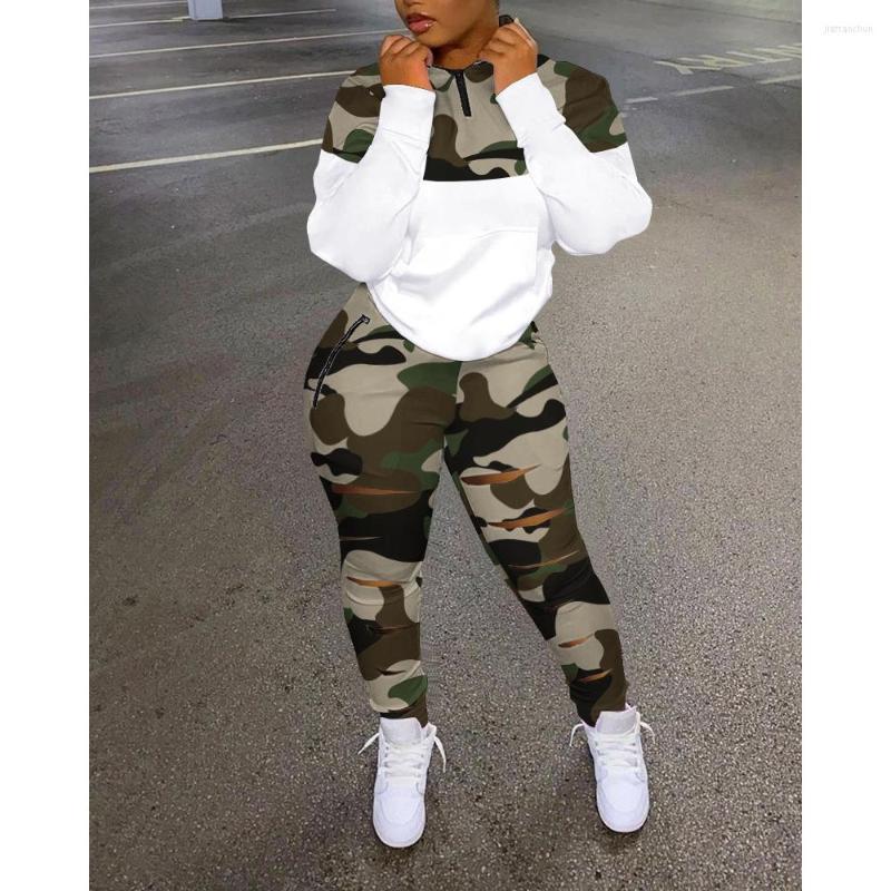 Women' Two Piece Pants 2023 Autumn Women Camo Print Pocket Zipper Long Sleeve Top & Ladder Cutout Set Femme Casual Pieces Outfits, Black
Women' Two Piece Pants 2023 Autumn Women Camo Print Pocket Zipper Long Sleeve Top & Ladder Cutout Set Femme Casual Pieces Outfits, Black