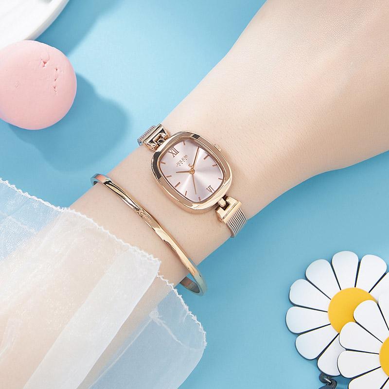 Wristwatches Simple Women's Watch Japan Mov't Lady Hours Fine Fashion Stainless Steel Bracelet Clock Girl's Cute Gift Julius Box, Silver
Wristwatches Simple Women's Watch Japan Mov't Lady Hours Fine Fashion Stainless Steel Bracelet Clock Girl's Cute Gift Julius Box, Silver