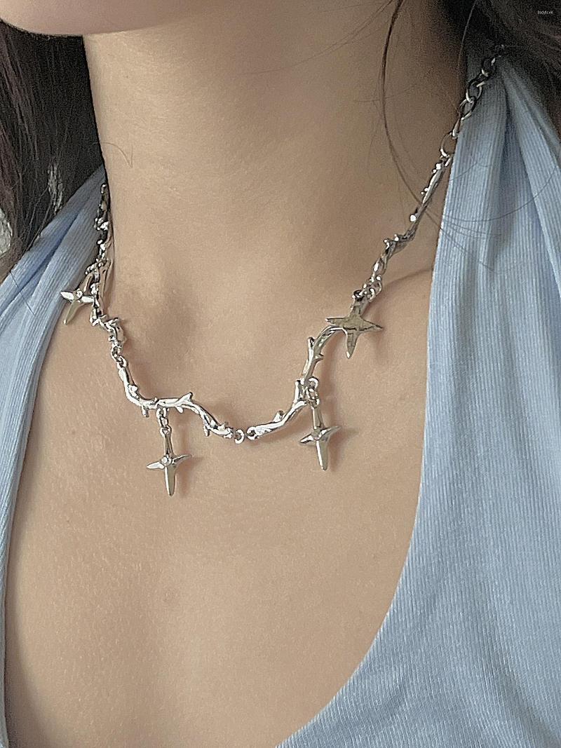 Choker Thorn Cross Star Rhinestone Tassel Necklace For Women Cool Charm Aesthetics Fashion Clavicle Chain Hip Hop Trend Jewelry
Choker Thorn Cross Star Rhinestone Tassel Necklace For Women Cool Charm Aesthetics Fashion Clavicle Chain Hip Hop Trend Jewelry