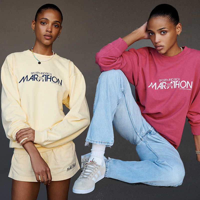 Sporty & Rich Classic Letter Print Pullover Round Neck Cotton Women's Sweatshirt, Light yellow
Sporty & Rich Classic Letter Print Pullover Round Neck Cotton Women's Sweatshirt, Light yellow