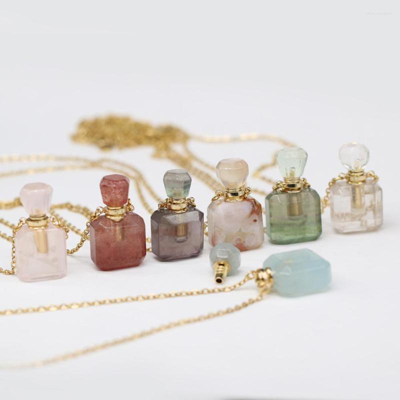 Chains Natural Stone Rose Quartz White Crystal Necklace Essential Oil Diffuser Perfume Bottle Pendant Jewelry Exquisite Gift Wholesale
Chains Natural Stone Rose Quartz White Crystal Necklace Essential Oil Diffuser Perfume Bottle Pendant Jewelry Exquisite Gift Wholesale