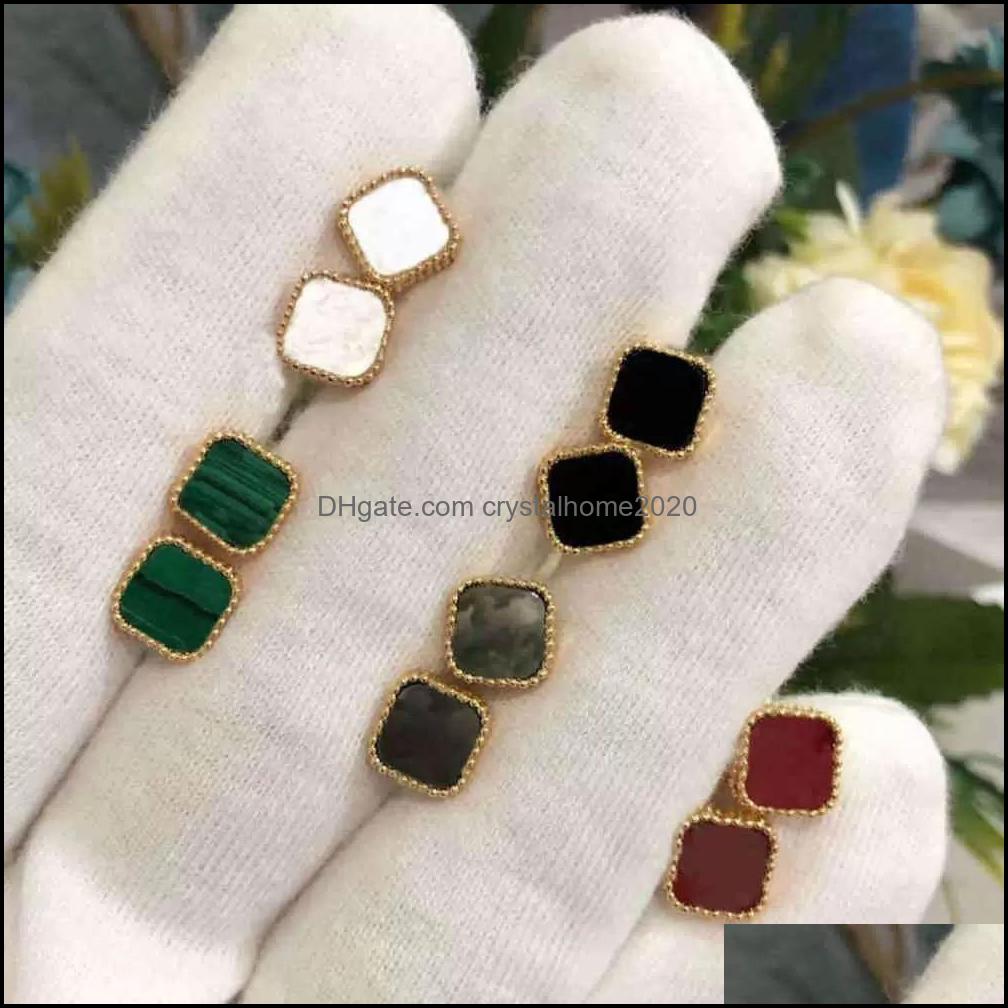 Stud 925 Sier Womens Earrings Classic Fashion Four Clover Shell Elegant For Woman 18K Gold Plated Vintage Lucky Flower Earring Women Otrj9
Stud 925 Sier Womens Earrings Classic Fashion Four Clover Shell Elegant For Woman 18K Gold Plated Vintage Lucky Flower Earring Women Otrj9