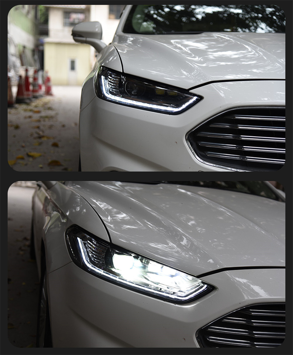 Car Goods For Ford Fusion Mondeo 20 13-20 16 Head lamp LED Headlight LED Dual Projector Headlights Replacement
