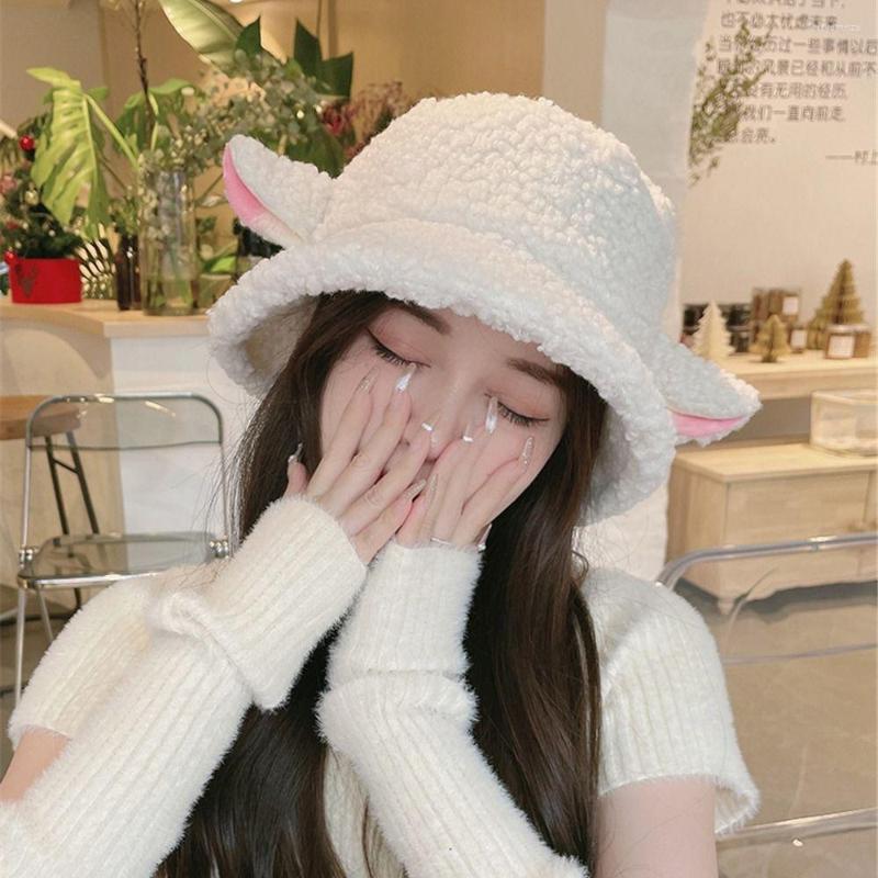 Berets Lamb Faux Fur Bucket Hat Cute Sheep Ear Winter Warm Hats For Women Lady Thicken Bob Panama Outdoor Fisherman Caps Girls, Beige-a
Berets Lamb Faux Fur Bucket Hat Cute Sheep Ear Winter Warm Hats For Women Lady Thicken Bob Panama Outdoor Fisherman Caps Girls, Beige-a