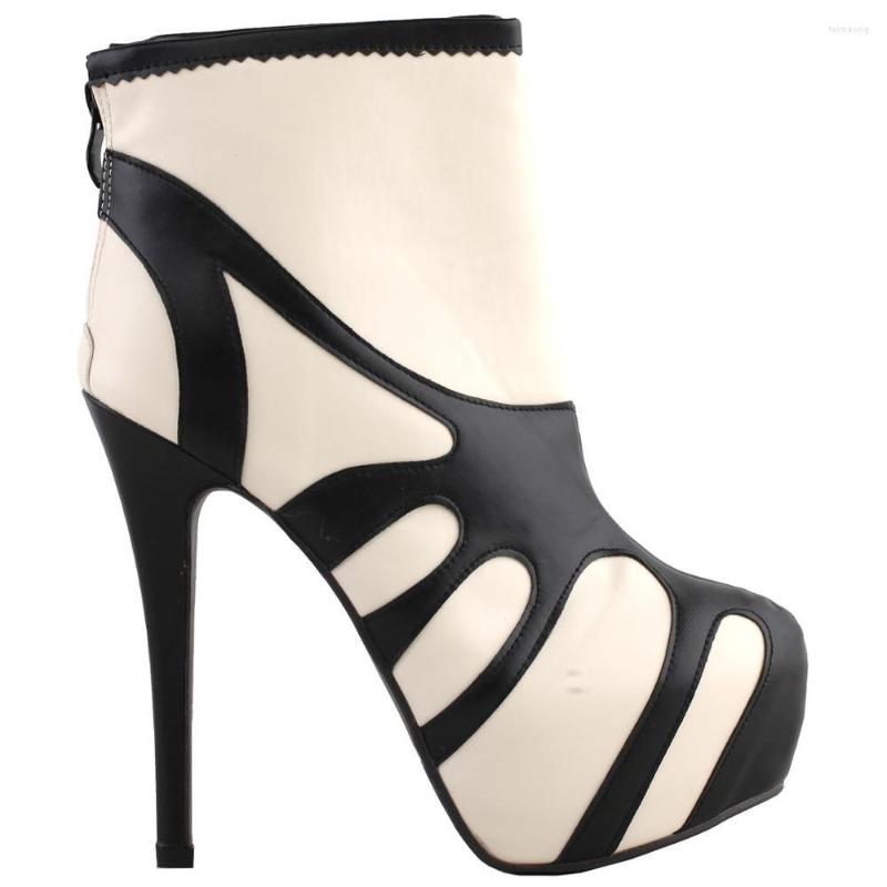 Dress Shoes LF80889 SHOW STORY Retro Beige Black Two Tone Platform Stiletto High Heels Ankle Boot Bootie
Dress Shoes LF80889 SHOW STORY Retro Beige Black Two Tone Platform Stiletto High Heels Ankle Boot Bootie