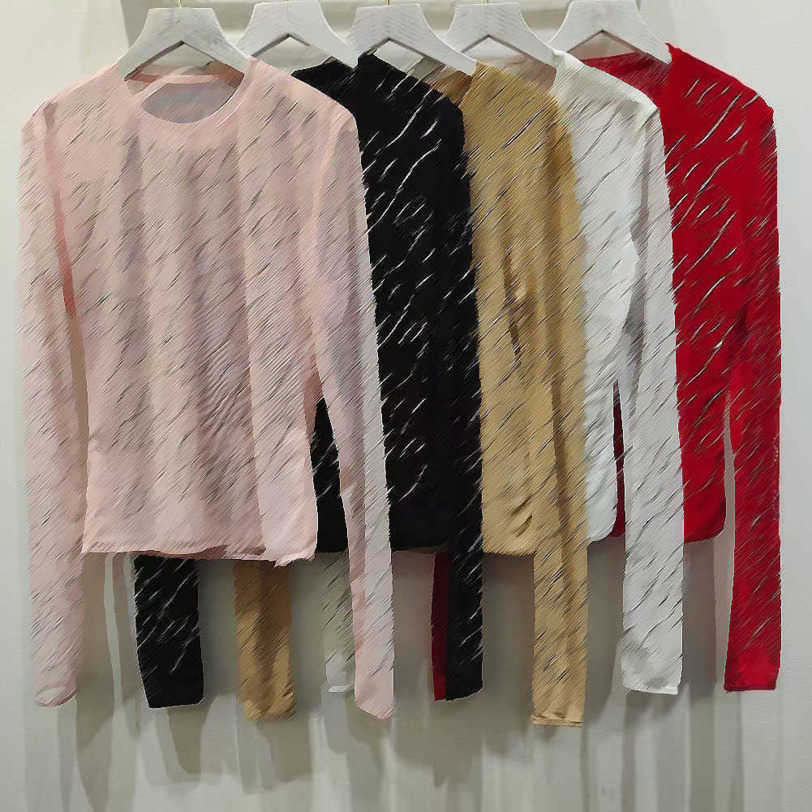 23ss Women' Brand long-sleeved lace bottom shirtmesh half-high collar embroidery long-sleeved T-shirt top a1, Light yellow
23ss Women' Brand long-sleeved lace bottom shirtmesh half-high collar embroidery long-sleeved T-shirt top a1, Light yellow